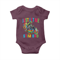 Autistic Dino Rex Driving Monster Truck Baby Onesie Autism Is My Superpower