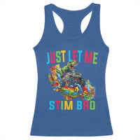 Autistic Dino Rex Driving Monster Truck Racerback Tank Top Autism Is My Superpower