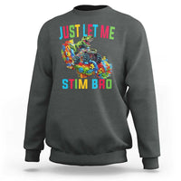 Autistic Dino Rex Driving Monster Truck Sweatshirt Autism Is My Superpower
