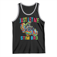 Autistic Dino Rex Driving Monster Truck Tank Top Autism Is My Superpower