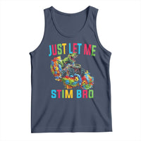 Autistic Dino Rex Driving Monster Truck Tank Top Autism Is My Superpower