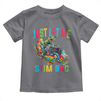 Autistic Dino Rex Driving Monster Truck Toddler T Shirt Autism Is My Superpower