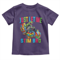 Autistic Dino Rex Driving Monster Truck Toddler T Shirt Autism Is My Superpower
