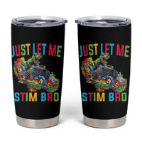 Autistic Dino Rex Driving Monster Truck Tumbler Cup Autism Is My Superpower