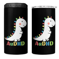 Cute Dinosaur AuDHD 4 in 1 Can Cooler Tumbler ADHD Awareness