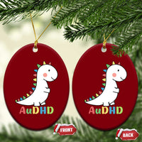 Cute Dinosaur AuDHD Ceramic Ornament ADHD Awareness - Wonder Print Shop