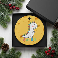 Cute Dinosaur AuDHD Ceramic Ornament ADHD Awareness - Wonder Print Shop