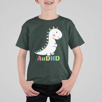 Cute Dinosaur AuDHD T Shirt For Kid ADHD Awareness