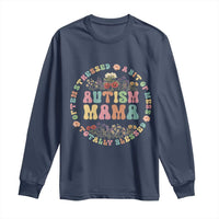 Autism Mama Long Sleeve Shirt Totally Blessed Often Stressed A Bit Of A Mess