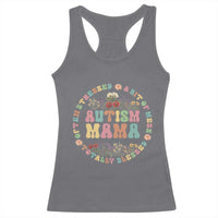 Autism Mama Racerback Tank Top Totally Blessed Often Stressed A Bit Of A Mess