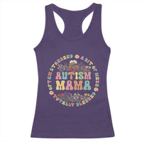Autism Mama Racerback Tank Top Totally Blessed Often Stressed A Bit Of A Mess