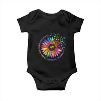 Be Kind Autism Awareness Baby Onesie Kindness Sunflower Tie Dye Puzzle