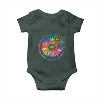 Be Kind Autism Awareness Baby Onesie Kindness Sunflower Tie Dye Puzzle