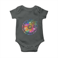 Be Kind Autism Awareness Baby Onesie Kindness Sunflower Tie Dye Puzzle