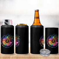 Be Kind Autism Awareness 4 in 1 Can Cooler Tumbler Kindness Sunflower Tie Dye Puzzle