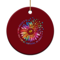 Be Kind Autism Awareness Ceramic Ornament Kindness Sunflower Tie Dye Puzzle - Wonder Print Shop