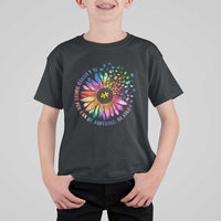 Be Kind Autism Awareness T Shirt For Kid Kindness Sunflower Tie Dye Puzzle