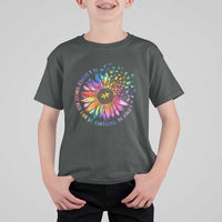 Be Kind Autism Awareness T Shirt For Kid Kindness Sunflower Tie Dye Puzzle