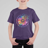 Be Kind Autism Awareness T Shirt For Kid Kindness Sunflower Tie Dye Puzzle
