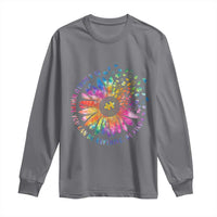 Be Kind Autism Awareness Long Sleeve Shirt Kindness Sunflower Tie Dye Puzzle