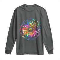 Be Kind Autism Awareness Long Sleeve Shirt Kindness Sunflower Tie Dye Puzzle