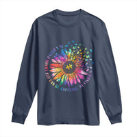 Be Kind Autism Awareness Long Sleeve Shirt Kindness Sunflower Tie Dye Puzzle