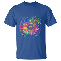 Be Kind Autism Awareness T Shirt Kindness Sunflower Tie Dye Puzzle