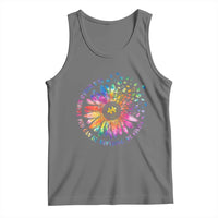 Be Kind Autism Awareness Tank Top Kindness Sunflower Tie Dye Puzzle