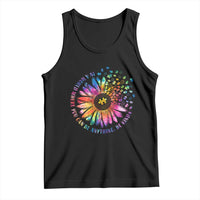 Be Kind Autism Awareness Tank Top Kindness Sunflower Tie Dye Puzzle