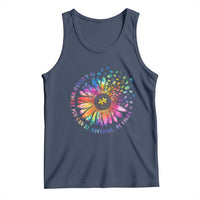Be Kind Autism Awareness Tank Top Kindness Sunflower Tie Dye Puzzle