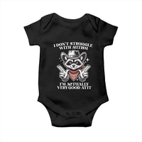 Funny Autistic Raccoon Baby Onesie I Don't Struggle With Autism