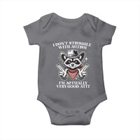 Funny Autistic Raccoon Baby Onesie I Don't Struggle With Autism