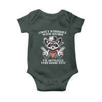 Funny Autistic Raccoon Baby Onesie I Don't Struggle With Autism