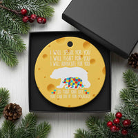 Autism Mama Bear Ceramic Ornament I Will Speak Fight Advocate For You - Wonder Print Shop