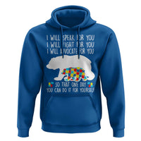 Autism Mama Bear Hoodie I Will Speak Fight Advocate For You
