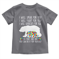 Autism Mama Bear Toddler T Shirt I Will Speak Fight Advocate For You
