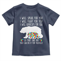 Autism Mama Bear Toddler T Shirt I Will Speak Fight Advocate For You