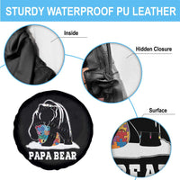 Autism Papa Bear Spare Tire Cover Support Autistic Matching Family Dad