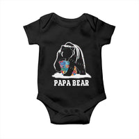 Autism Papa Bear Baby Onesie Support Autistic Matching Family Dad