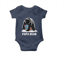Autism Papa Bear Baby Onesie Support Autistic Matching Family Dad
