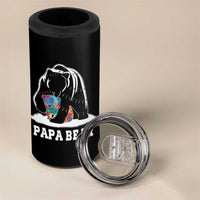 Autism Papa Bear 4 in 1 Can Cooler Tumbler Support Autistic Matching Family Dad