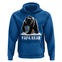 Autism Papa Bear Hoodie Support Autistic Matching Family Dad
