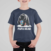 Autism Papa Bear T Shirt For Kid Support Autistic Matching Family Dad