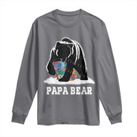 Autism Papa Bear Long Sleeve Shirt Support Autistic Matching Family Dad