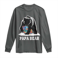 Autism Papa Bear Long Sleeve Shirt Support Autistic Matching Family Dad