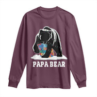 Autism Papa Bear Long Sleeve Shirt Support Autistic Matching Family Dad