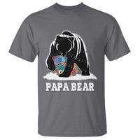 Autism Papa Bear T Shirt Support Autistic Matching Family Dad