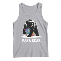 Autism Papa Bear Tank Top Support Autistic Matching Family Dad