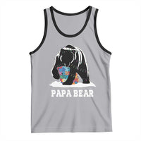 Autism Papa Bear Tank Top Support Autistic Matching Family Dad