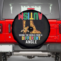 Giraffe Autism Awareness Spare Tire Cover Seeing World Different Angle